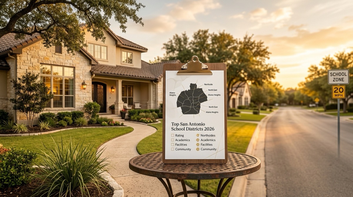 San Antonio, TX — best school districts for homebuyers in 2026 San Antonio school-district homebuyer guide with neighborhood homes and a checklist for families comparing districts in 2026
